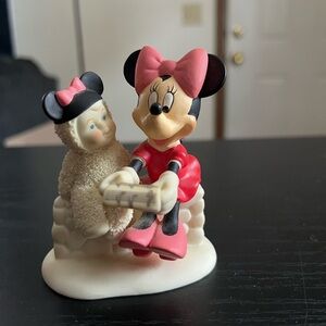 Department 56 Snowbaby With Minnie Mouse Figurine